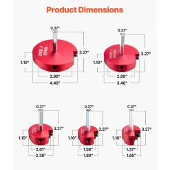 VEVOR PVC Pipe Reamer Kit, 5-Piece, PVC Fitting Socket Saver, Includes 1-1/4