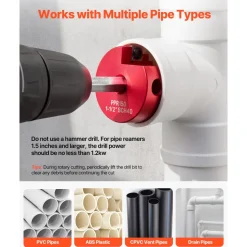 VEVOR PVC Pipe Reamer Kit, 5-Piece, PVC Fitting Socket Saver, Includes 1-1/4
