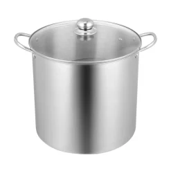 VEVOR 21 QT Canning Pot with Rack and Lid, Stainless Steel Waterbath Canner with Dual Handle and Glass Lid, Compatible with All Cooktops: Induction, Gas, Electric, Glass, Ceramic, Halogen
