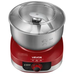 VEVOR 5.3 Qt Electric Dough Maker 500W Stand Mixer Removable Lid, Stepless Speed Adjustment Food Kitchen Mixer with Stainless Steel Bowl, Dough Hook, Whisk, Beater, for Pizza Bread Pasta Mochi