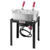 VEVOR 18 Qt Fish and Wing Fryer with Double Basket, Aluminum Propane Fish Fryer Kit, Outdoor Deep Fryer Seafood Pot with Thermometer and 58,000 BTUs Propane Burners, for Outdoor and Backyard Cooking