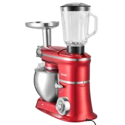 VEVOR 6.3 Qt 3-in-1 Tilt Head Stand Mixer 400W Electric Dough Mixer, Multifunctional Food Kitchen Mixer with Stainless Steel Bowl, Meat Grinder and Blender Attachments, Dough Hook, Whisk, Beater