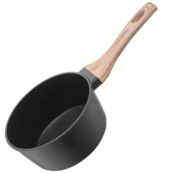 VEVOR 1.5 QT Saucepan, Nonstick Saucepan with Tempered Glass Lid, Multipurpose Cooking Sauce Pot with Detachable Handle, Sauce Pan Small Kitchen Cooking Pot with Coating, Induction Compatible, Black
