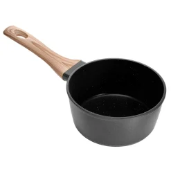 VEVOR 1.5 QT Saucepan, Nonstick Saucepan with Tempered Glass Lid, Multipurpose Cooking Sauce Pot with Detachable Handle, Sauce Pan Small Kitchen Cooking Pot with Coating, Induction Compatible, Black