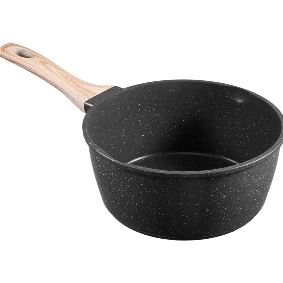 VEVOR 2.5 QT Saucepan, Nonstick Saucepan with Tempered Glass Lid, Multipurpose Cooking Sauce Pot with Detachable Handle, Sauce Pan Small Kitchen Cooking Pot with Coating, Induction Compatible, Black