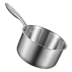 VEVOR 2.5 QT Saucepan with Steamer, Stainless Steel Saucepan with Glass Lid, Multipurpose Nonstick Stainless Steel Sauce Pot with Ergonomic Handle, Friendly for Oven, Dishwasher, Induction Cooker