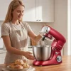VEVOR 4.2 Qt Tilt Head Stand Mixer 400W Electric Dough Mixer, 6 Speeds Food Kitchen Mixer with Stainless Steel Bowl, Splash Guard, Dough Hook, Whisk, Beater, for Baking Mixing Whipping