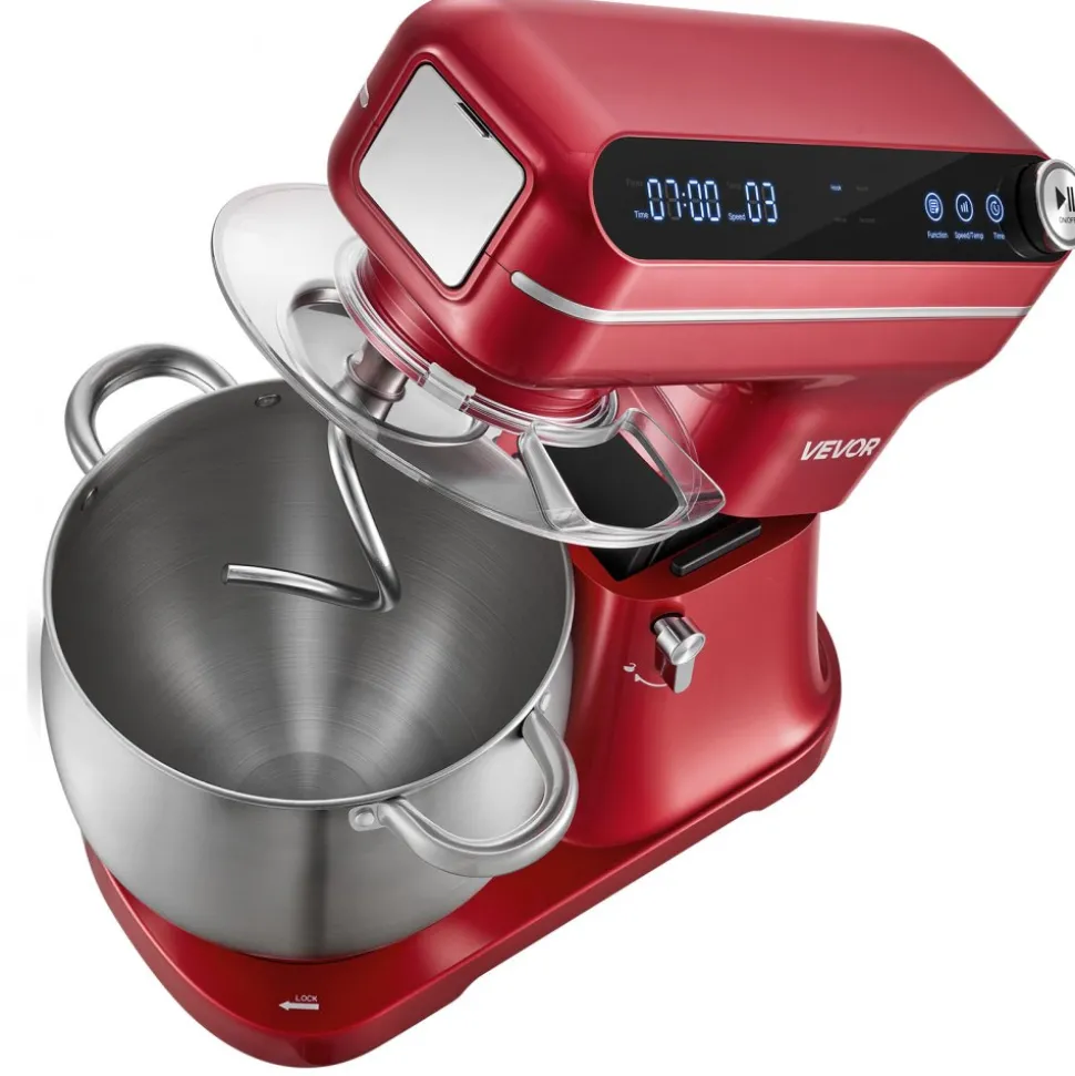 VEVOR 7.4 Qt Tilt Head Stand Mixer 500W Electric Dough Mixer, 12 Speeds Food Kitchen Mixer with Stainless Steel Bowl, Splash Guard, Dough Hook, Whisk, Beater, for Baking Mixing