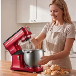 VEVOR 7.4 Qt Tilt Head Stand Mixer 500W Electric Dough Mixer, 12 Speeds Food Kitchen Mixer with Stainless Steel Bowl, Splash Guard, Dough Hook, Whisk, Beater, for Baking Mixing