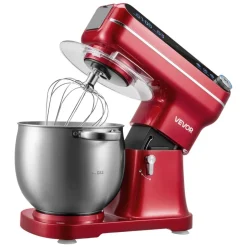 VEVOR 7.4 Qt Tilt Head Stand Mixer 500W Electric Dough Mixer, 12 Speeds Food Kitchen Mixer with Stainless Steel Bowl, Splash Guard, Dough Hook, Whisk, Beater, for Baking Mixing