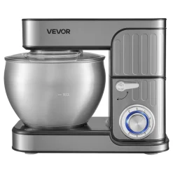 VEVOR 7.4 Qt Tilt Head Stand Mixer 500W Electric Dough Mixer, 6 Speeds with Pulse Food Kitchen Mixer with Stainless Steel Bowl, Splash Guard, Dough Hook, Whisk, Beater, for Baking Mixing