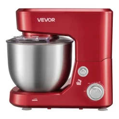 VEVOR 5.3 Qt Tilt Head Stand Mixer 400W Electric Dough Mixer, 10 Speeds Food Kitchen Mixer with Stainless Steel Bowl, Splash Guard, Dough Hook, Whisk, Beater, for Baking Mixing