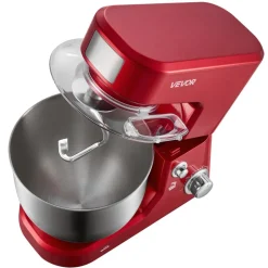 VEVOR 5.3 Qt Tilt Head Stand Mixer 400W Electric Dough Mixer, 10 Speeds Food Kitchen Mixer with Stainless Steel Bowl, Splash Guard, Dough Hook, Whisk, Beater, for Baking Mixing