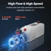 VEVOR 6 Quart Hydraulic Power Unit, Single Acting Dump Trailer Pump, 3200 PSI Max Relief Pressure & 0.91 GPM Flow Rate, DC 12V Hydraulic Pump with Metal Reservoir for Dump Trailer Car Lifting, White