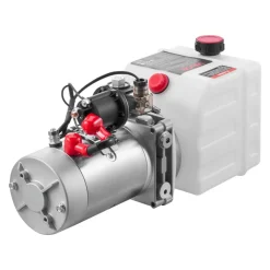 VEVOR 4 Quart Hydraulic Power Unit, Single Acting Dump Trailer Pump, 3200 PSI Max Relief Pressure & 0.91 GPM Flow Rate, DC 12V Hydraulic Pump with Metal Reservoir for Dump Trailer Car Lifting