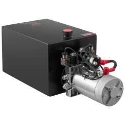 VEVOR 20 Quart Hydraulic Power Unit, Double Acting Dump Trailer Pump, 3200 PSI Max Relief Pressure & 0.91 GPM Flow Rate, DC 12V Hydraulic Pump with Metal Reservoir for Dump Trailer Car Lifting