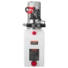 VEVOR 6 Quart Hydraulic Power Unit, Double Acting Dump Trailer Pump, 3200 PSI Max Relief Pressure & 0.91 GPM Flow Rate, DC 12V Hydraulic Pump with Metal Reservoir for Dump Trailer Car Lifting