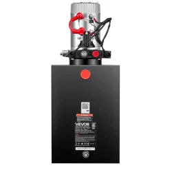 VEVOR 20 Quart Hydraulic Pump, Double Acting Dump Trailer Pump, 3200PSI Max Relief Pressure, 0.91 GPM Flow Rate, DC12V 1.6KW Hydraulic Power Unit for Dump Trailer Car Lifting (Horizontal Installation)
