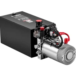 VEVOR 10 Quart Hydraulic Pump, Double Acting Hydraulic Trailer Pump, 3200PSI Max Relief Pressure, 0.91GPM Flow Rate, DC12V 1.6KW Power Unit for Dump Trailer Car Lifting (Horizontal Installation)