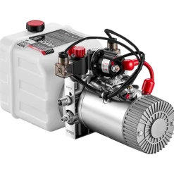 VEVOR 3 Quart Hydraulic Pump, Double Acting Dump Trailer Pump, 3200PSI Max Relief Pressure & 0.91 GPM Flow Rate, DC12V 1.6KW Hydraulic Power Unit for Dump Trailer Car Lifting (Horizontal Installation)