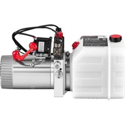 VEVOR 3 Quart Hydraulic Pump, Double Acting Dump Trailer Pump, 3200PSI Max Relief Pressure & 0.91 GPM Flow Rate, DC12V 1.6KW Hydraulic Power Unit for Dump Trailer Car Lifting (Horizontal Installation)