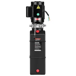 VEVOR 15 Quart Hydraulic Pump, 2.2KW Hydraulic Motor Dump Trailer Pump Single Acting, 3200 PSI Max Relief Pressure, 1.7 GPM Flow Rate, AC220-240V Hydraulic Power Unit Car Lift (Vertical Installation)