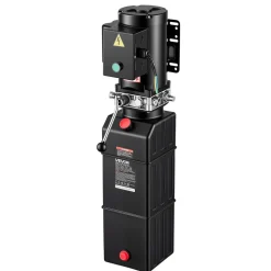 VEVOR 15 Quart Hydraulic Pump, 2.2KW Hydraulic Motor Dump Trailer Pump Single Acting, 3200 PSI Max Relief Pressure, 1.7 GPM Flow Rate, AC220-240V Hydraulic Power Unit Car Lift (Vertical Installation)