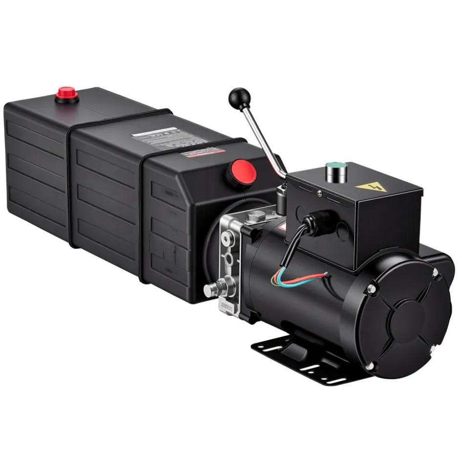 VEVOR 14 Quart Hydraulic Pump, 2.2KW Hydraulic Dump Trailer Pump Single Acting, 3200 PSI Max Relief Pressure, 1.7 GPM Flow Rate, AC220-240V Hydraulic Power Unit Car Lift (Vertical Installation)