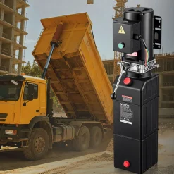 VEVOR 14 Quart Hydraulic Pump, 2.2KW Hydraulic Dump Trailer Pump Single Acting, 3200 PSI Max Relief Pressure, 1.7 GPM Flow Rate, AC220-240V Hydraulic Power Unit Car Lift (Vertical Installation)