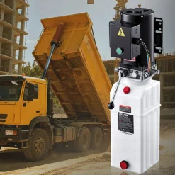 VEVOR 15 Quart Hydraulic Pump, 2.2KW Hydraulic Dump Trailer Pump Single Acting, 3200 PSI Max Relief Pressure, 1.7 GPM Flow Rate, AC220-240V Hydraulic Power Unit Car Lift (Vertical Installation)