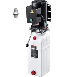 VEVOR 15 Quart Hydraulic Pump, 2.2KW Hydraulic Dump Trailer Pump Single Acting, 3200 PSI Max Relief Pressure, 1.7 GPM Flow Rate, AC220-240V Hydraulic Power Unit Car Lift (Vertical Installation)