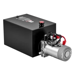 VEVOR 7 Quart Hydraulic Pump, Single Acting Dump Trailer Pump, 3200PSI Max Relief Pressure, 0.91 GPM Flow Rate, DC 12V 1.6KW Hydraulic Power Unit for Dump Trailer Car Lifting (Horizontal Installation)