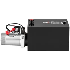 VEVOR 7 Quart Hydraulic Pump, Single Acting Dump Trailer Pump, 3200PSI Max Relief Pressure, 0.91 GPM Flow Rate, DC 12V 1.6KW Hydraulic Power Unit for Dump Trailer Car Lifting (Horizontal Installation)