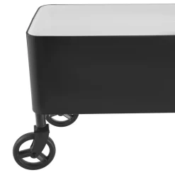 VEVOR 80 Quart Rolling Ice Chest Cart, with 2-Stage Telescopic Pull Handle and 2 Swivel Casters, Portable Table Beach Patio Party Bar Cold Drink Beverage, Outdoor Park Cart on Wheels, Black