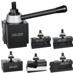 VEVOR Quick Change Tool Post Set, 6 Pcs, Includes Lathe Tool Holders, Wedge Type Tool Post with Turning Tool Holder Accessories, for Mini Lathe & Metal Lathe 10