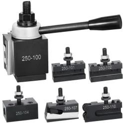 VEVOR Quick Change Tool Post Set, 6 Pcs, Includes Lathe Tool Holders, Piston Type Tool Post with Turning Tool Holder Accessories, Fit for Mini Lathe & Metal Lathe 6