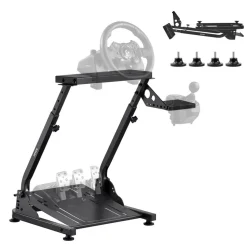 VEVOR Racing Wheel Stand, Adjustable & Foldable Simulator Stand for Logitech G29 G27 G920 G923, Thrustmaster T300RS T300GT T248 TS-PC TSXW Gaming Cockpit,Pedals Simulator NOT Included