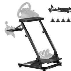 VEVOR Racing Wheel Stand, Adjustable & Foldable Simulator Stand for Logitech G29 G27 G920 G923, Thrustmaster T300RS T300GT T248 TS-PC TSXW Gaming Cockpit,Pedals Simulator NOT Included