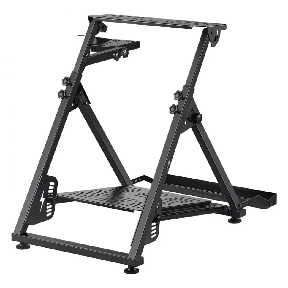 VEVOR Racing Wheel Stand, Adjustable & Foldable Simulator Stand for Logitech G923 G920 G29 G27, Thrustmaster T300RS TX F458 T500RS T3PA-PRO(F1/GT) Gaming Cockpit,Pedals Simulator NOT Included,Compact