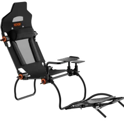 VEVOR Racing Wheel Stand Foldable For Logitech G923/G920/G29, Steering Wheel Stand & Foot Pedal Angle Adjustable,Portable Steel Driving Simulator Cockpit-Thrustmaster T248P, GT/Formula Mode Large Size