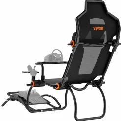 VEVOR Racing Wheel Stand Foldable For Logitech G923/G920/G29, Steering Wheel Stand & Foot Pedal Angle Adjustable,Portable Steel Driving Simulator Cockpit-Thrustmaster T248P, GT/Formula Mode Large Size