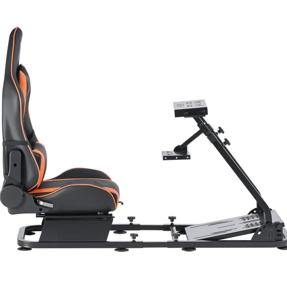 VEVOR Racing Wheel Stand, Heavy-Duty Simulator Cockpit Steering Stand with Dual-Rail Dual-Arm, Fit Logitech G25,G27,G29,G920,G923, Thrustmaster T300RS,TX F458,T500RS,T3PA-PRO (F1/GT) and CSR Pedals