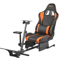 VEVOR Racing Wheel Stand, Heavy-Duty Simulator Cockpit Steering Wheel Stand, Fit Logitech G25, G27, G29, G920, G923, Thrustmaster T300RS, TX F458, T500RS, T3PA-PRO (F1/GT) and CSR Pedals