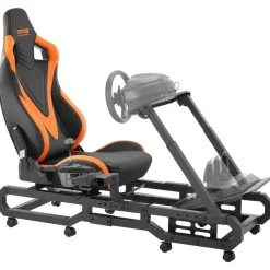 VEVOR Racing Wheel Stand with Wheels For Logitech G923/G920/G29, Heavy Duty Steel Driving Simulator Cockpit-Thrustmaster T248P, Steering Wheel Bracket & Foot Pedal Adjustable, Max Load 330 LBS
