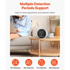 VEVOR Radon Air Quality Meter Detector for Home 3.3Bq/m³ to 37kBq/m³ Battery Powered