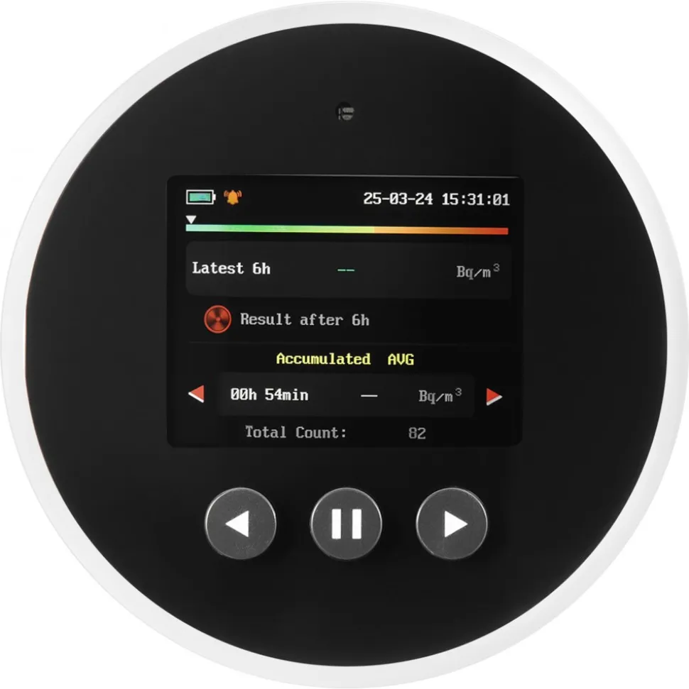 VEVOR Radon Air Quality Meter Detector for Home 3.3Bq/m³ to 37kBq/m³ Battery Powered