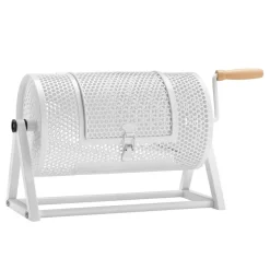 VEVOR Raffle Ticket Spinner, 11.6" x 6.6" Holds 2500 Tickets or 100 Ping Pong Balls, Raffle Drum Lottery Spinning Cage with Reinforced Handle, Stable Triangular Stand, for Events and Gatherings, White