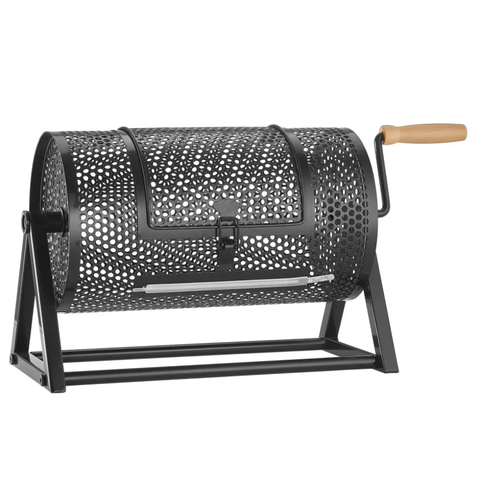 VEVOR Raffle Ticket Spinner, 11.6" x 6.6" Holds 2500 Tickets or 100 Ping Pong Balls, Raffle Drum Lottery Spinning Cage with Reinforced Handle, Stable Triangular Stand, for Events and Gatherings, Black