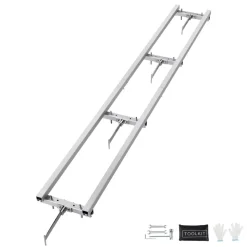 VEVOR Rail Mill Guide System, 9 ft Milling Guide, 4 Crossbar Kits Chainsaw Mill Rail Guide, Aluminum Adjustable Saw Mill Rail System Work with Chainsaw Mills for Builders and Woodworkers
