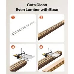 VEVOR Rail Mill Guide System, 15 ft 6 Crossbar Chainsaw Mill Kits, Aluminum Saw Milling Rails System Works with Chainsaw, 4 Wedges, Adjustable Rail Milling Guide Kit for Builders Woodworkers